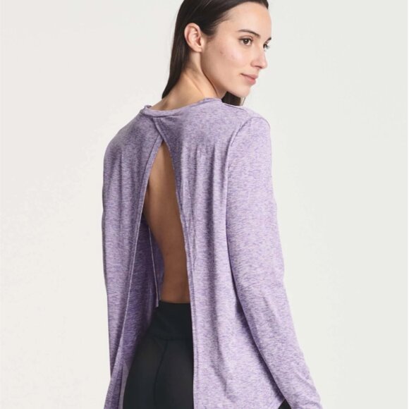 Longsleeve Tie Back Dry Fit Shirts x 2 {pink + purple} NWOT - Picture 10 of 11